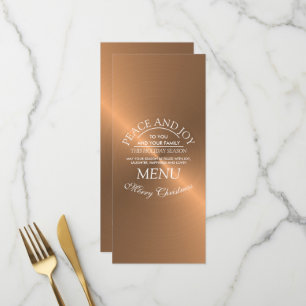 Menu Noël Rose Gold Élégant