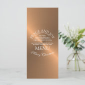Menu Noël Rose Gold Élégant (Debout devant)