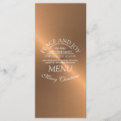 Menu Noël Rose Gold Élégant (Devant)