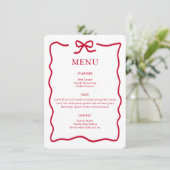 Menu Noël rouge moderne (Debout devant)