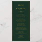 Menu Noël simple et élégant | Dîner Mariage vert (Devant)