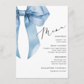 Menu Noeud papillon bleu Elle se marie (Devant)