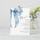 Menu Noeud papillon bleu Elle se marie (Debout devant)