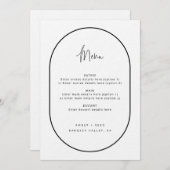 Menu noir blanc à double arc (Devant / Derrière)