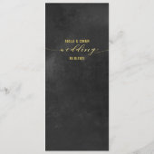 Menu Noir Chalkboard & Gold Falligraphy Script (Dos)