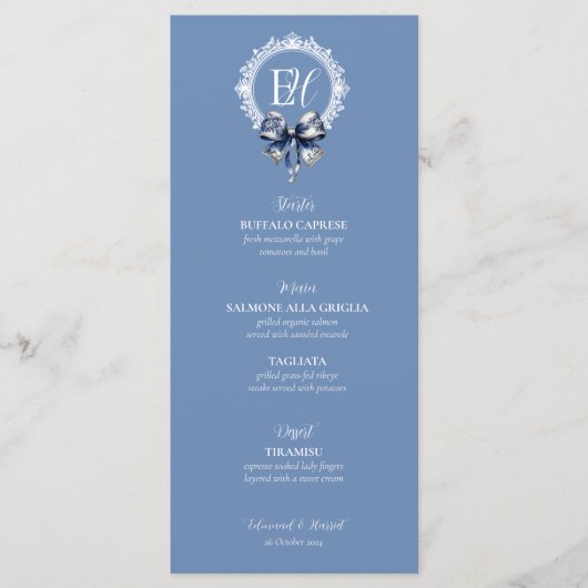 Menu noir Croquette bleu (Devant)