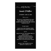 Menu noir et blanc mariage (Devant)