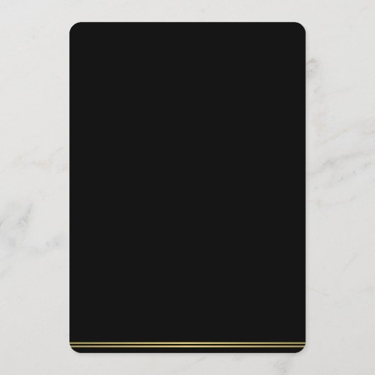 Menu Noir Et Or Élégant Mariage (Dos)