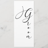 Menu Noir Moderne Simple Script Réservé Siège (Devant)