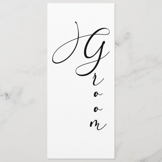 Menu Noir Moderne Simple Script Réservé Siège (Devant)