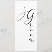 Menu Noir Moderne Simple Script Réservé Siège (Dos)