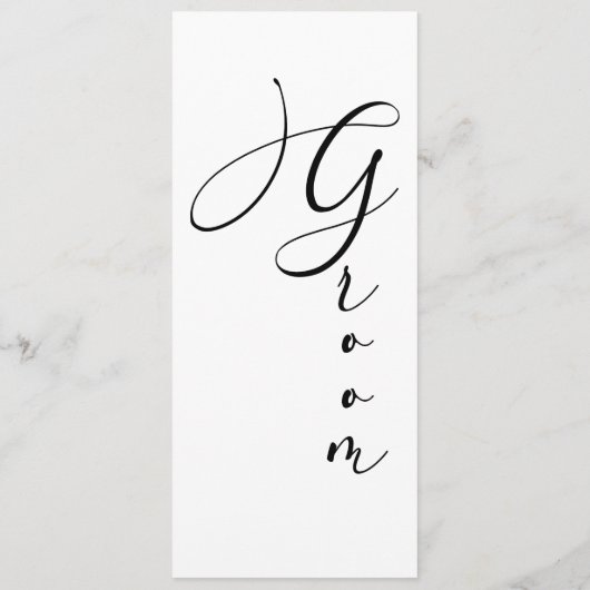 Menu Noir Moderne Simple Script Réservé Siège (Dos)