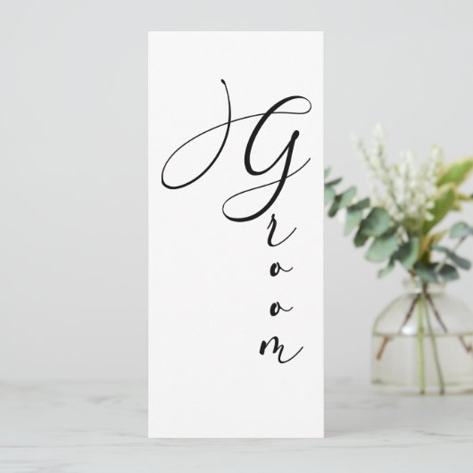 Menu Noir Moderne Simple Script Réservé Siège (Debout devant)