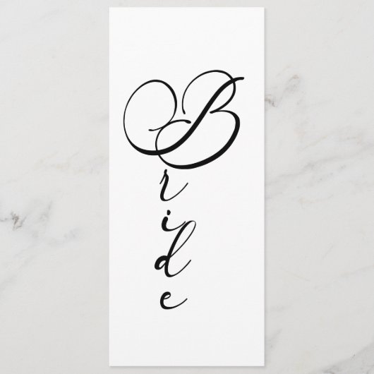 Menu Noir Moderne Simple Script Réservé Siège (Devant)