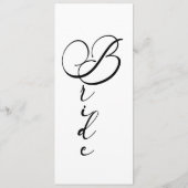 Menu Noir Moderne Simple Script Réservé Siège (Dos)