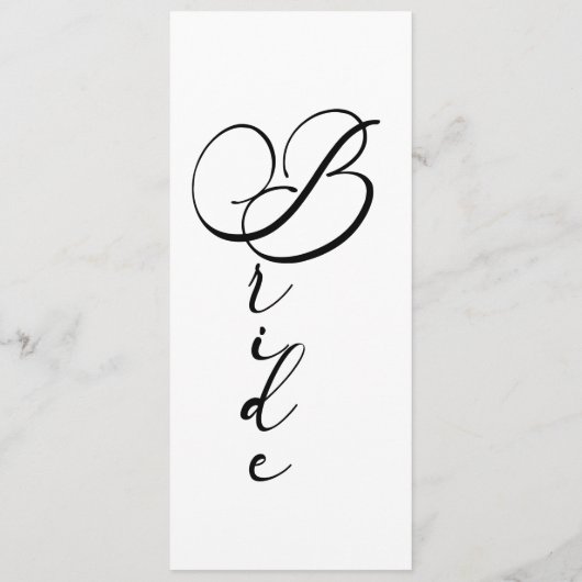 Menu Noir Moderne Simple Script Réservé Siège (Dos)