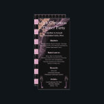 Menu Noir & Rose Gold Christmas avec Snowman<br><div class="desc">Les titres sont séparés du menu texte, de sorte que le menu réel peut être facilement customisé. Jouez avec la taille de la police pour vous assurer que tout s'intègre à la carte. Black & Rose Gold Christmas Menu avec Snowman est un design avec un voile mince et aéré avec...</div>