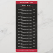 Menu Noir, rouge (Dos)