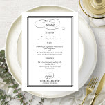 Menu Noir Script Elegant Wedding<br><div class="desc">Menu Noir Script Elegant Wedding</div>