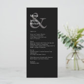 Menu noir simple et moderne et blanc (Debout devant)