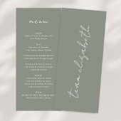 Menu Noms Personnalisés Modernes Sage Vert Blanc Jeux M