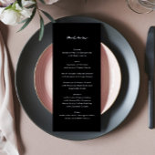 Menu Noms Personnalisés Modernes Tuxedo Onyx Jeux Maria