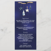 Menu nordique de gnome bleu pour fête de Noël (Devant)