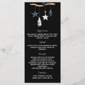 Menu nordique noir bleu pour la fête de Noël (Devant)