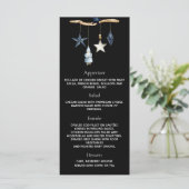 Menu nordique noir bleu pour soirée de Noël (Debout devant)