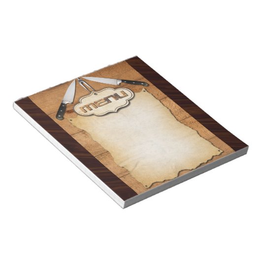 Menu Notitieblok (Schuin)