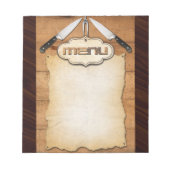 Menu Notitieblok (Voorkant)