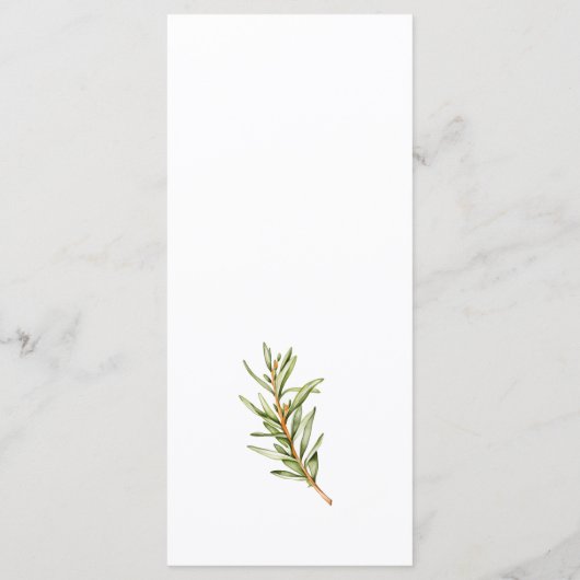 Menu Nourriture et boissons Festive Automne Célébration (Dos)