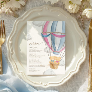 Menu Nous pouvons à peine attendre Jumeaux Baby Shower