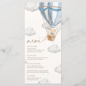 Menu Nous pouvons attendre le Baby shower (Devant)