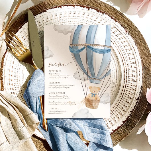 Menu Nous pouvons attendre le Baby shower