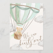 Menu Nous pouvons attendre le Baby shower vert de la me (Dos)