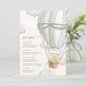 Menu Nous pouvons attendre le Baby shower vert de la me (Debout devant)