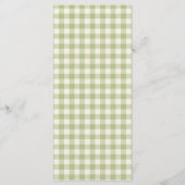Menu Nous vous aimons tant, cœurs en vichy vert matcha (Dos)