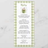 Menu Nous vous aimons tant, cœurs en vichy vert matcha (Devant)