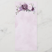 Menu Nuances de pourpre Dusty fleurs Moody Floral Maria (Dos)