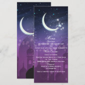 Menu Nuits Arabes Marocain Clair de Lune Violet (Devant / Derrière)
