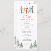 Menu Nutcracker thé de Fête des mariées de Noël (Devant / Derrière)