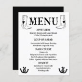 Menu Occidental Mariage campagnard Cowboy Boots No (Devant / Derrière)