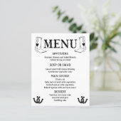 Menu Occidental Mariage campagnard Cowboy Boots No (Debout devant)