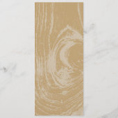 Menu Ocre Rustique Bois Grain Simple Automne Mariage d' (Dos)