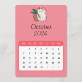 Menu Octobre 2024 Stand Alone Chat Et Calendrier Plante (Devant)