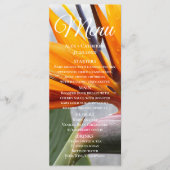 Menu Oiseau tropical du Paradis Dîner Mariage floral (Devant)