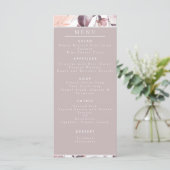 Menu Oiseaux floraux Nature violette et blanche (Debout devant)