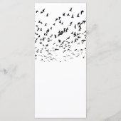 Menu Oiseaux modernes d'un Mariage noir et blanc (Dos)