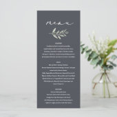 Menu Olive branch watercolor painted wedding (Debout devant)